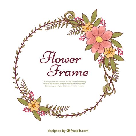 Free Vector Hand Drawn Floral Frame