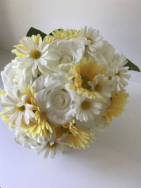 The Joy Summer Collection Yellow Gerbera Daisy And White Roses And