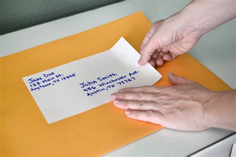 Situate the envelope so the envelope flap faces down, towards the surface of the table, and the front of the envelope faces up, towards you. How to Address Large Envelopes | Our Everyday Life