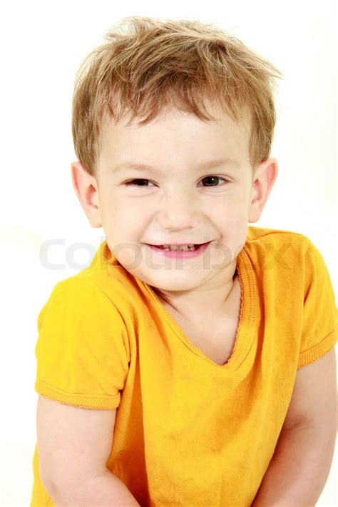 Cute Boy Studio Portrait Stock Image Colourbox