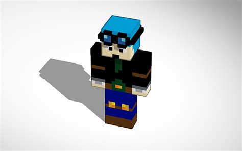 3d Design Dantdm Minecraft Skin Blue Hair Tinkercad