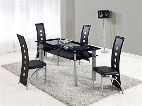 Discover prices, catalogues and new features. 20 Collection of Black Glass Dining Tables and 4 Chairs ...