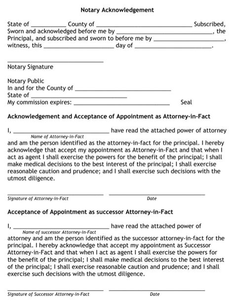 Free Printable Medical Power Of Attorney Form Kentucky