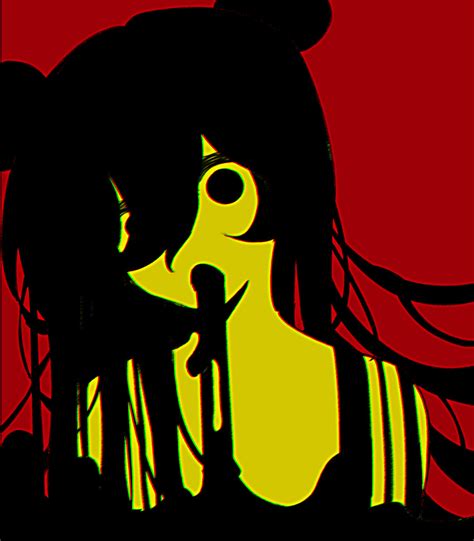 s2 stwo original commentary highres 1girl black hair blending colored skin darkness