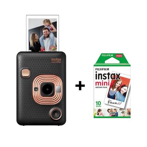 Fujifilm Instax Mini Liplay Hybrid Digital Camera Elegant Black