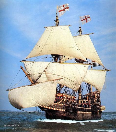 Dk Tall Ships Golden Hinde Full Rig Lyr 1973 D K Spinaker Digital Art