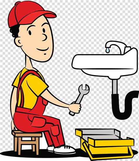 Home Plumbing Plumber Pipe Tool Cartoon Drain Home Repair