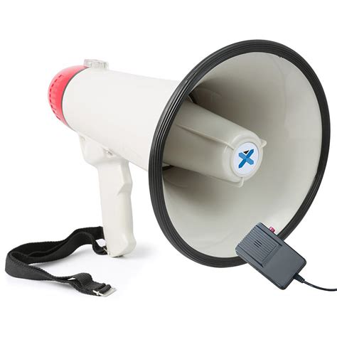 Megaphone Large 25 Watt With Siren And Detachable Mic