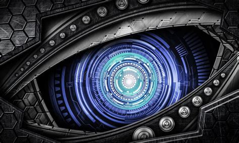 Abstract Robot Eye Background Stock Image Image Of Sign Lighting