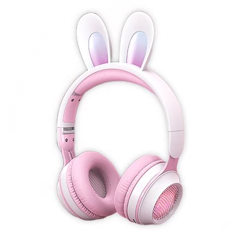 Cute Rabbit Ear Headset Wireless Microphone Rgb Dubsnatch