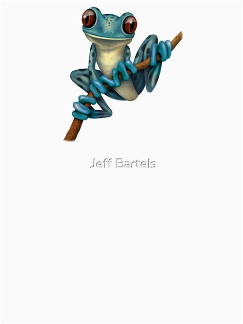 Cute Blue Tree Frog On A Branch T Shirt By Jeffbartels Redbubble