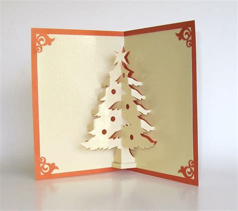Christmas Tree Pop Up Up Greeting Card Home Décor 3D Handmade