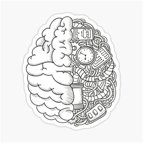 Neural Brain Sticker For Sale By Artbyravi Redbubble
