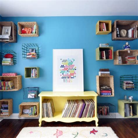 Fab Basket Shelving Wall Baskets For Shelves Decor Creative Bookshelves