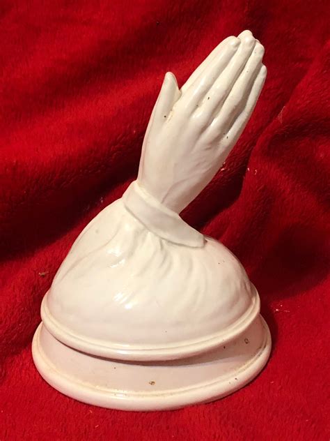 Vintage Milk Glass Glazed Ceramic Praying Hands Etsy Glazed Ceramic