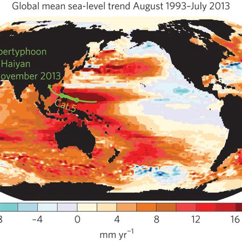 Haiyan And Sea Level Linear Sea Level Trends From August 1993 To July