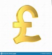 GBP Sign. 3d Golden British Pound Symbol Isolated On White Background ...