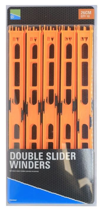 Preston Double Slider Winders Oranje 26cm 10pcs Nipro Hengelsport
