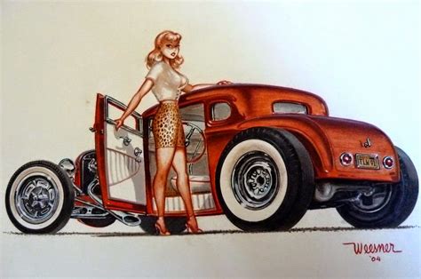 keith weesner pin up and cartoon girls art vintage and modern artworks