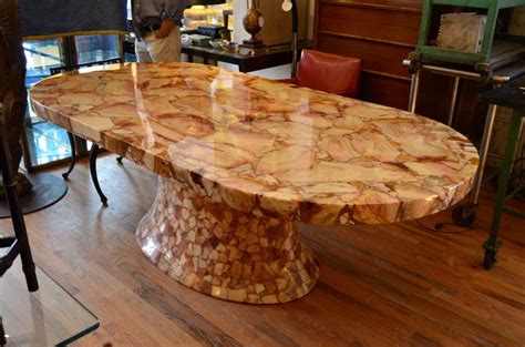Part of the carlisle onyx collection. Onyx Oval Dining Table by Muller's of Mexico. For Sale at ...