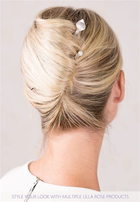 Gorgeous French Twist Hairstyle With Beautiful Cala Lily And Pearly