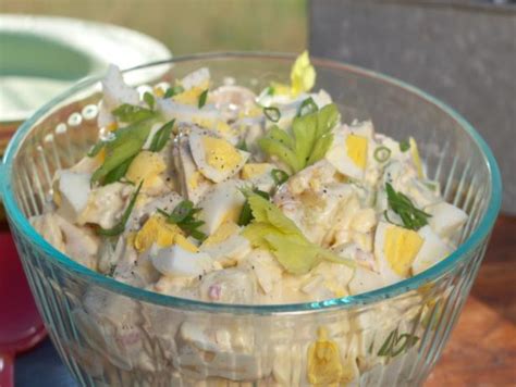 Add the chopped eggs, bacon and spring onion. Creamy Potato Salad Recipe | Nancy Fuller | Food Network