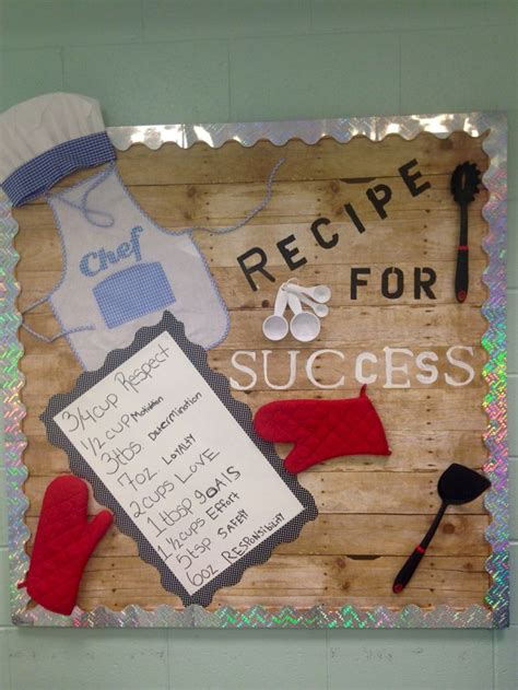 Bulletin Board Recipe For Success Art Bulletin Boards Cafeteria
