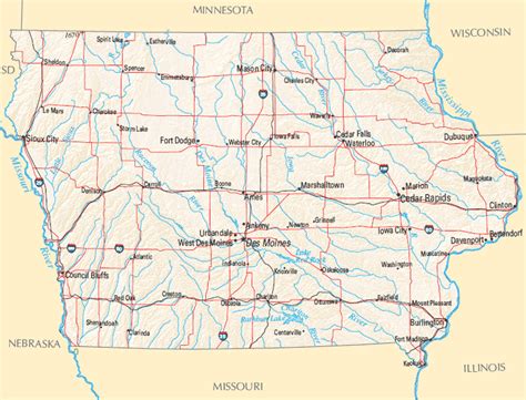 Iowa Map Map Of Iowa
