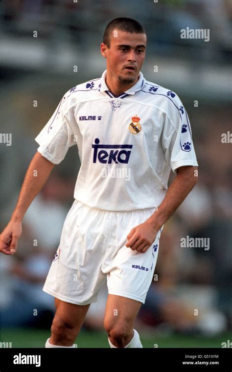 Spanish Soccer Luis Enrique Real Madrid Stock Photo Alamy