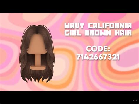 Roblox Sets Roblox Roblox California Hair California Girls Brown