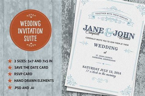 Wedding Invite Suite Wedding Invitation Card Template Wedding
