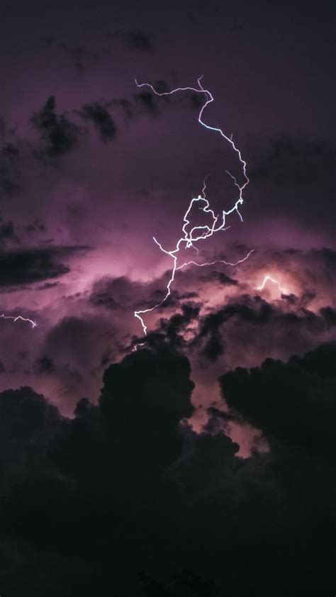 Free Download Lightning Clouds Dark Storm 720x1280 Wallpaper Iphone