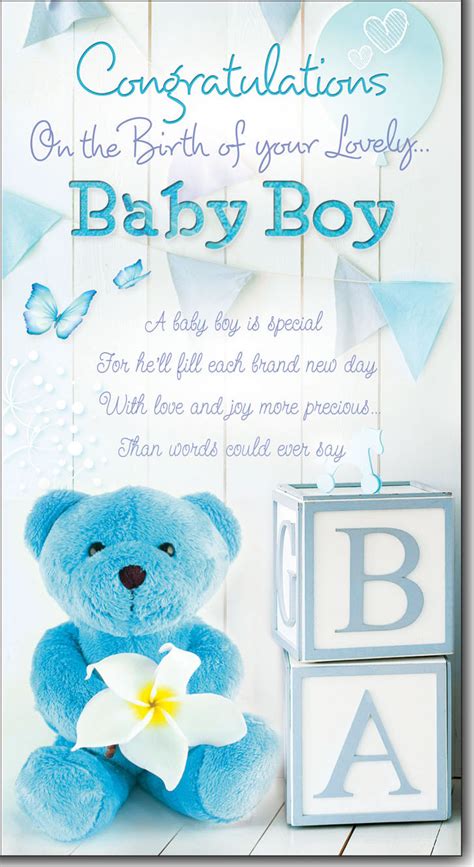 Congratulations On A New Baby Boy Beautifully Worded Greeting Cards