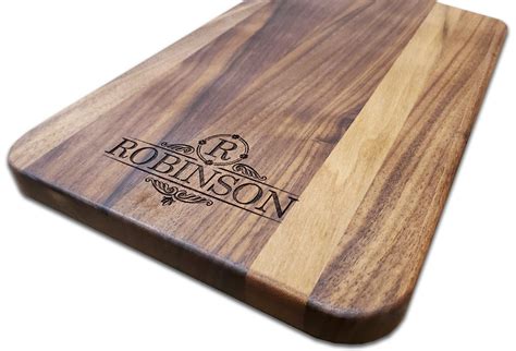 Personalized Walnut Cutting Board With 4 Inch Handle 8 X 17 Bulk