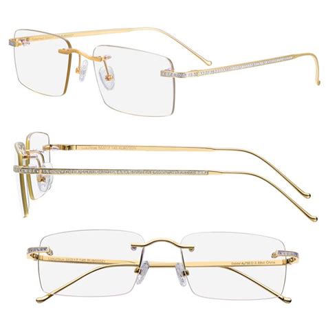 Solid Gold Real Diamond Eyewear Real Diamonds Solid Gold Eyeglasses Frames