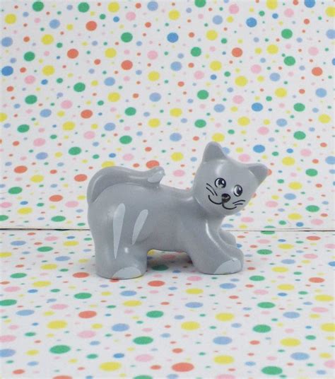 Lego Duplo Gray Cat Figure
