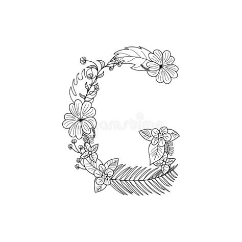 Capital Letter G Flower Stock Illustrations 189 Capital Letter G