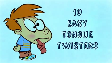 10 Easy Tongue Twisters Youtube