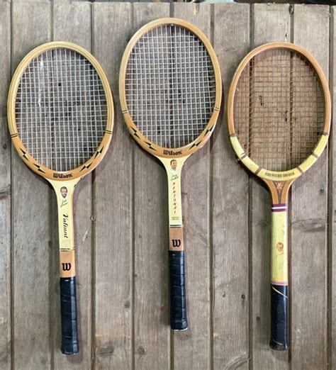 Vintage Wilson Tennis Rackets Wooden Set Of 3 Older Tennis Etsy
