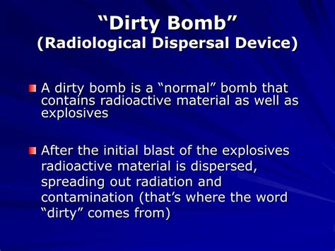 Ppt Radiological Dispersal Device Powerpoint Presentation Free