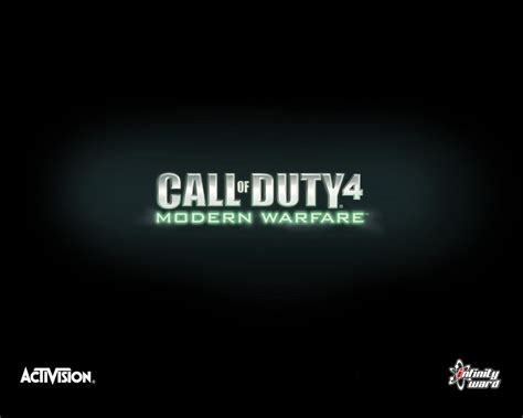 Call Of Duty Modern Warfare 4 Hd Wallpaper Logo Desktop Wallpapers
