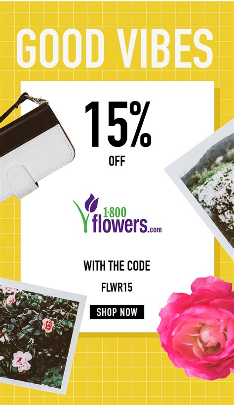 The from you flowers promo codes currently available end sometime between 07/21/2021 and 12/31/2050. Save 15% on Flowers and Gifts at 1800flowers.com and Be ...