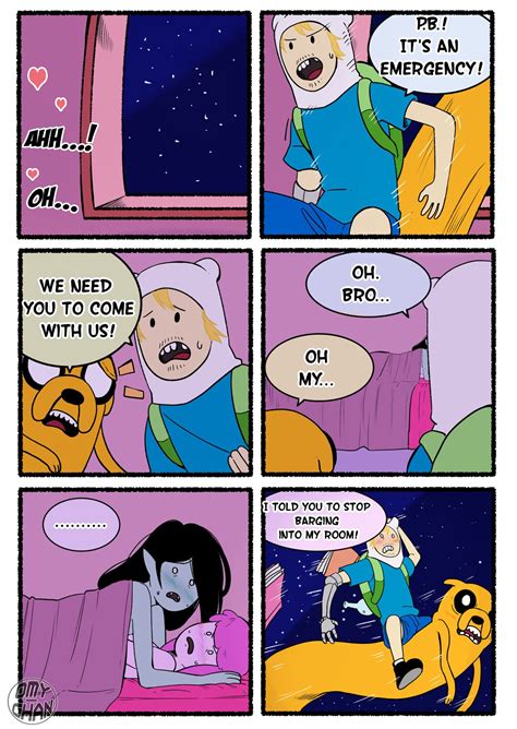 Bubbline Comic Finn And Jake Walks In On Princess Bubblegum And Marceline Abadeer In Bed