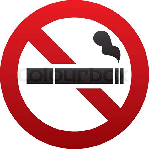 No Smoking Sign No Smoke Icon Stop Smoking Stock Vector Colourbox