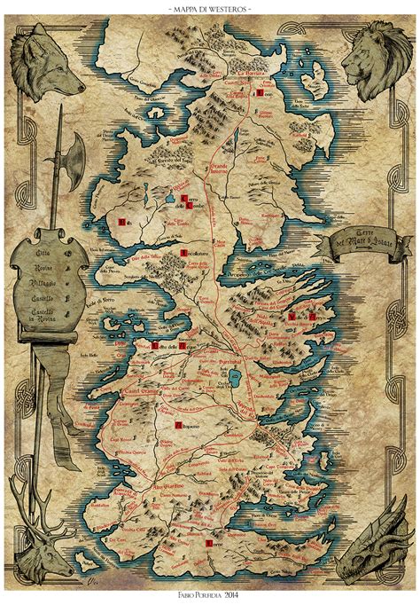 Detailed Map Of Westeros Rimaginarymaps