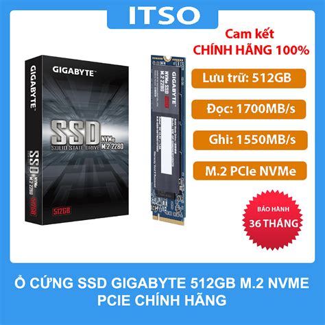 Ổ cứng ssd gigabyte 512gb m 2 pcie nvme gen3x4 hàng chính hãng