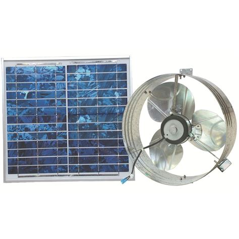 Master Flow 500 Cfm Solar Powered Gable Mount Exhaust Fan Pgsolar The