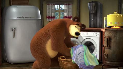 Masha And The Bear On Twitter When Your Sunday Chores Turn Into Fun While Watching Masha And