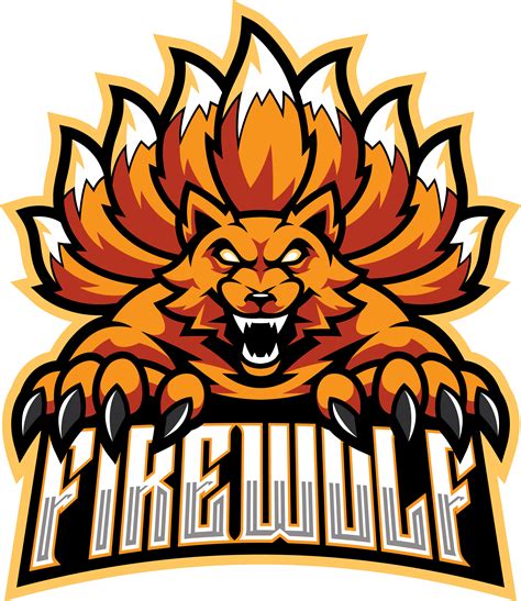 Fire Wolf Esport Mascot Logo Design By Visink Thehungryjpeg