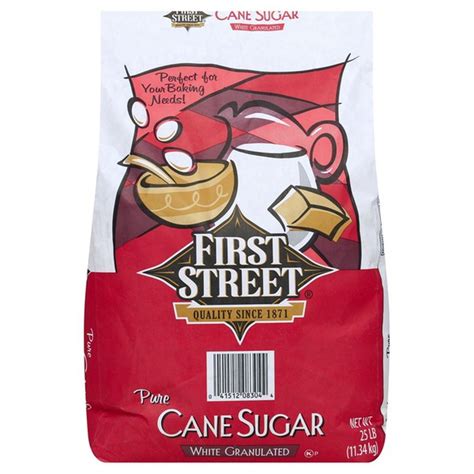 First Street White Granulated Pure Cane Sugar 25 Lb From Smart